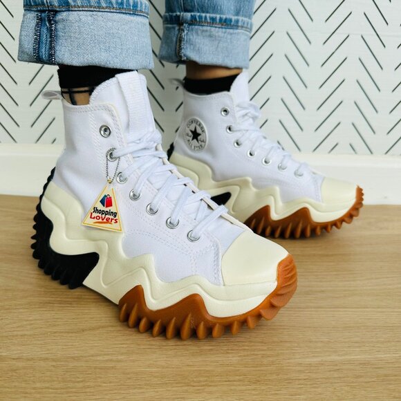 ⭐Rare Converse Run Star Motion CX Platform Women Chunky Shoes 8.5 White 171546C⭐ - Picture 2 of 12